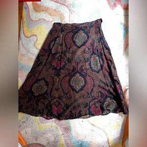 Jacque & Koko Elegant Paisley A-Line Skirt